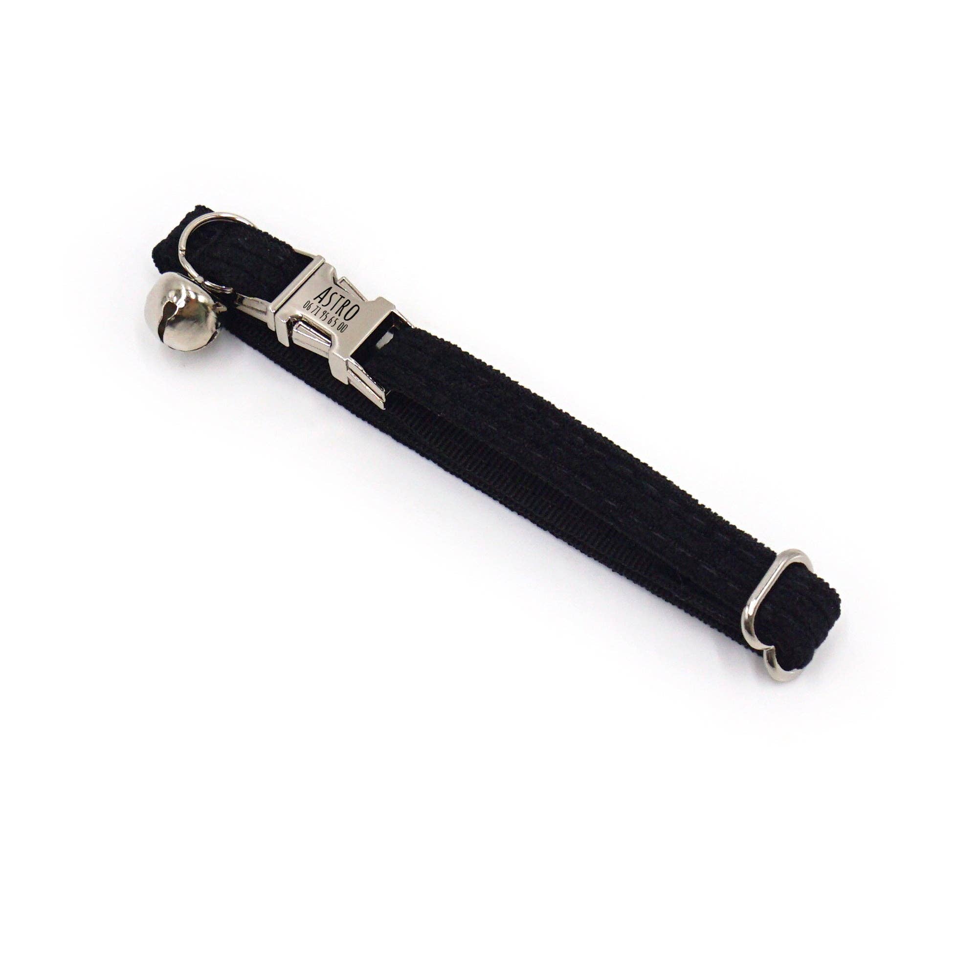 Collier Chat Velours Côtelé Bleu Marine Bande de Canailles