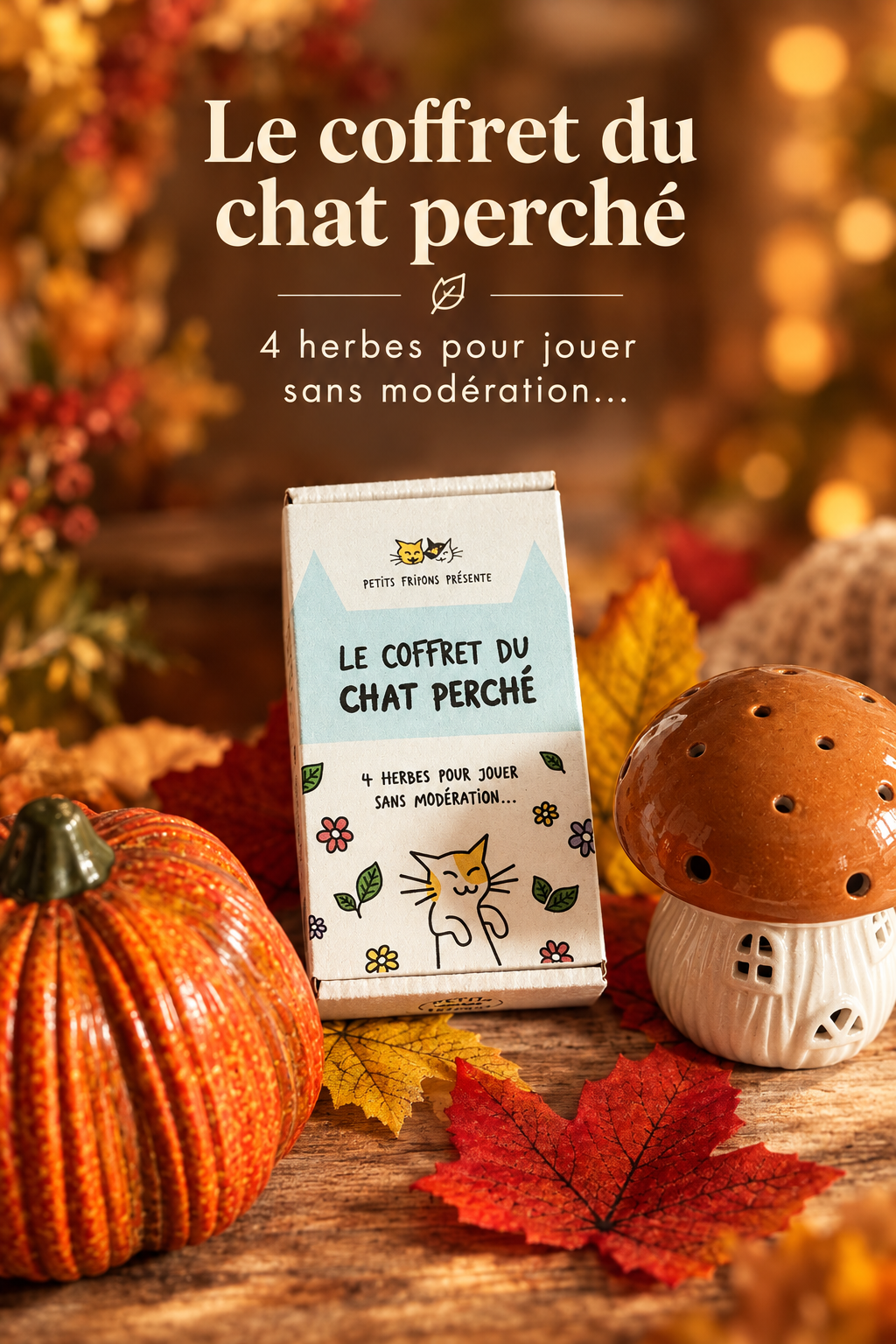 Coffret découverte herbes aux chats bio et locales