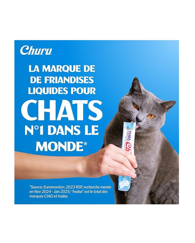 Friandises Churu pour chats Boîte multipack Assortiment fruits de mer, 20 pièces