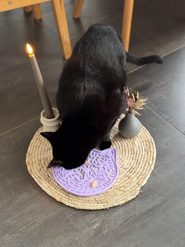 Tapis de léchage Tête de chat