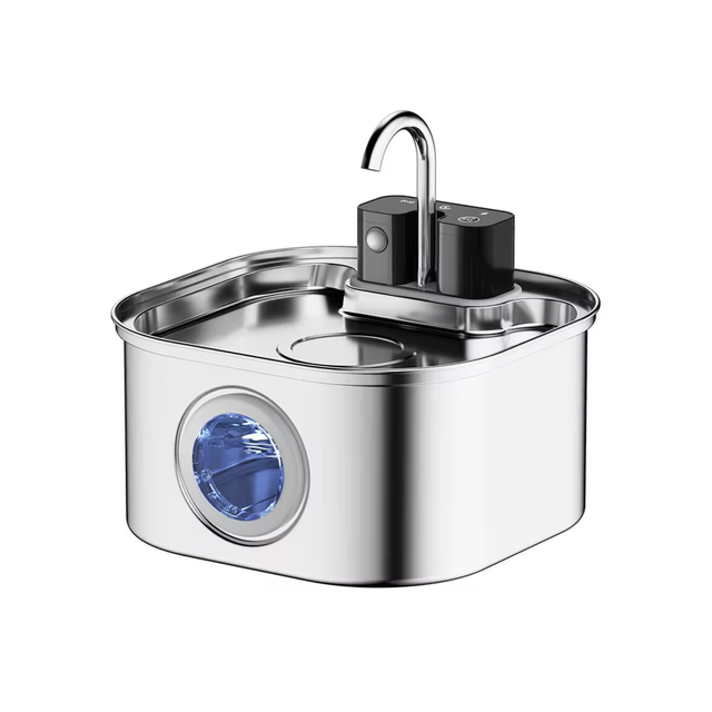Fontaine à eau inox Robinet pour chat sans fil