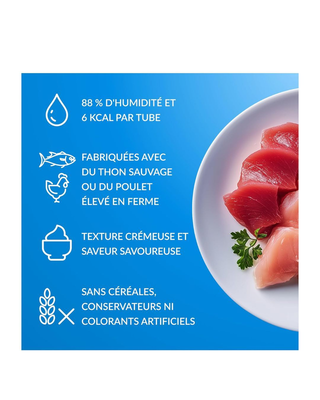 Friandises Churu pour chats Boîte multipack Assortiment fruits de mer, 20 pièces
