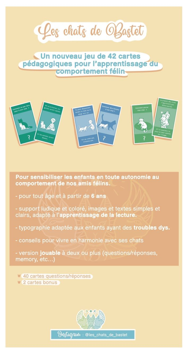 Cartes pédagogiques Les chats de Bastet (à partir de 6 ans)
