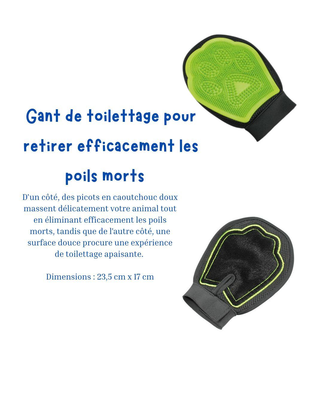 Gant de toilettage pour chat à poils ras